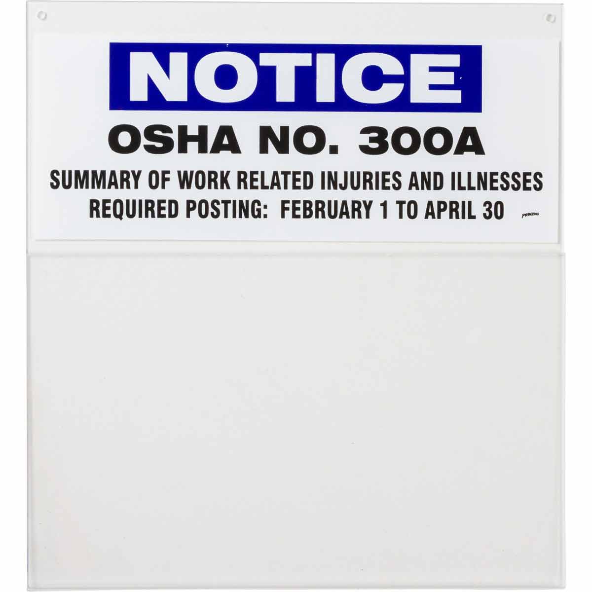 PRINZING OSHA 300 POSTING BOARD