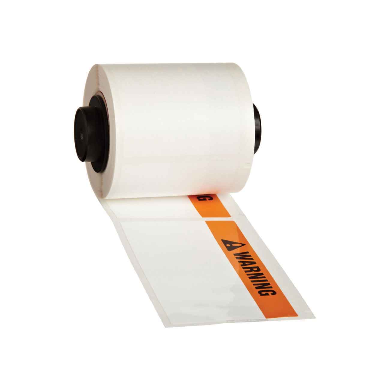 Label 1.9 x 3 Polyester BK/OR/WT RL/100