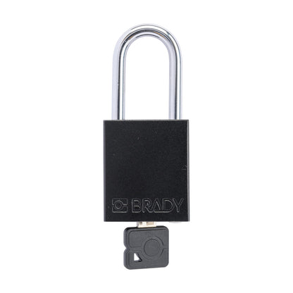 ALU Padlock KD Steel Shackle BLK Ea