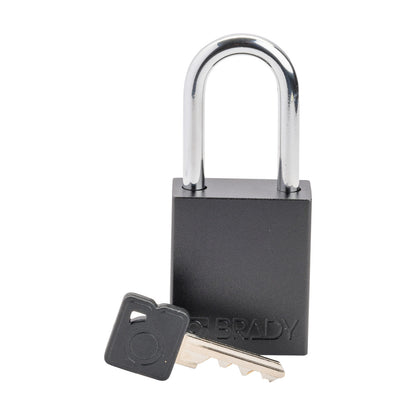 ALU Padlock KD Steel Shackle BLK Ea