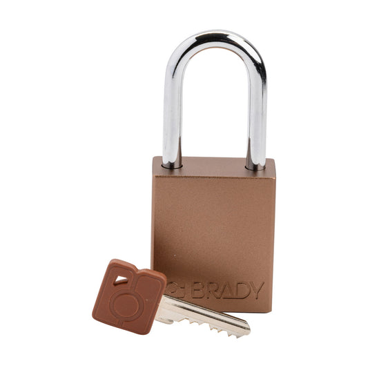 ALU Padlock KD Steel Shackle BRN Ea