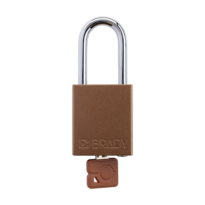 ALU Padlock KD Steel Shackle BRN Ea
