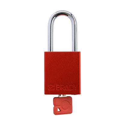 Padlock Alum RED 1.5in Steel KeyCode10