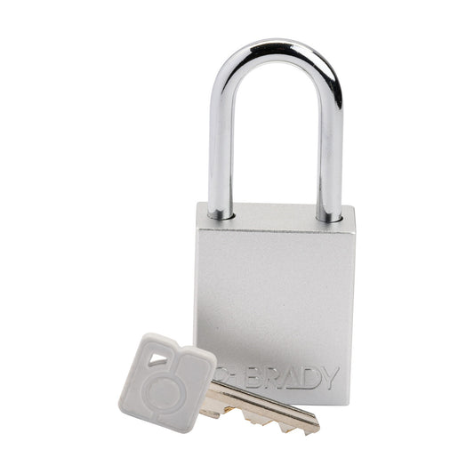 ALU Padlock KD Steel Shackle WHT Ea