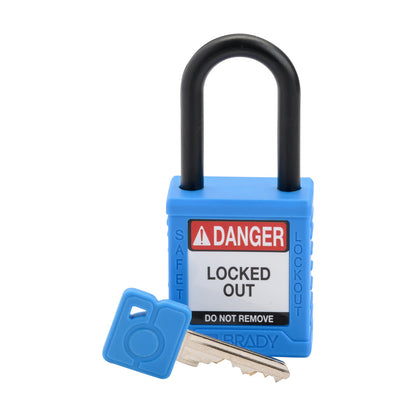 Plastic Padlock 1.5" Shackle KA BU 6PK