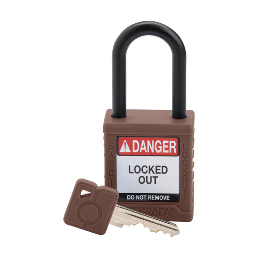 Nylon Padlock KD Plastic Shackle BRN Ea