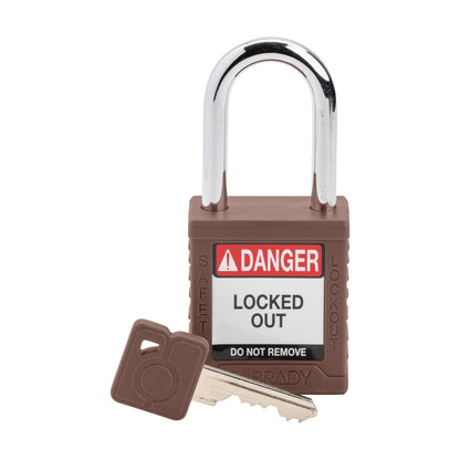 Nylon Padlock KD Steel Shackle BRN Ea