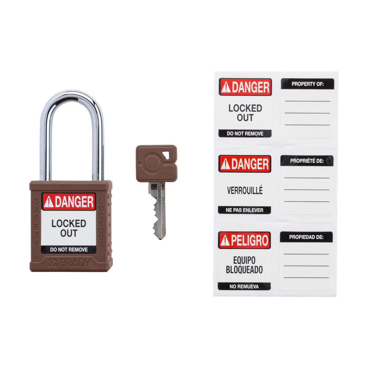Nylon Padlock KD Steel Shackle BRN Ea