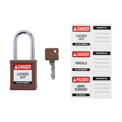Nylon Padlock KD Steel Shackle BRN Ea