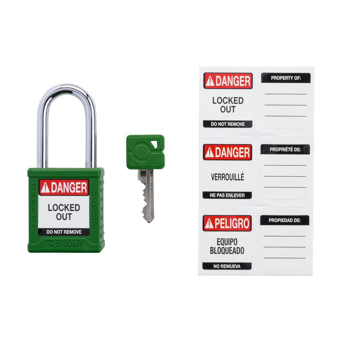 Plastic Padlock 1.5" Stl Shkl KA GN 6PK