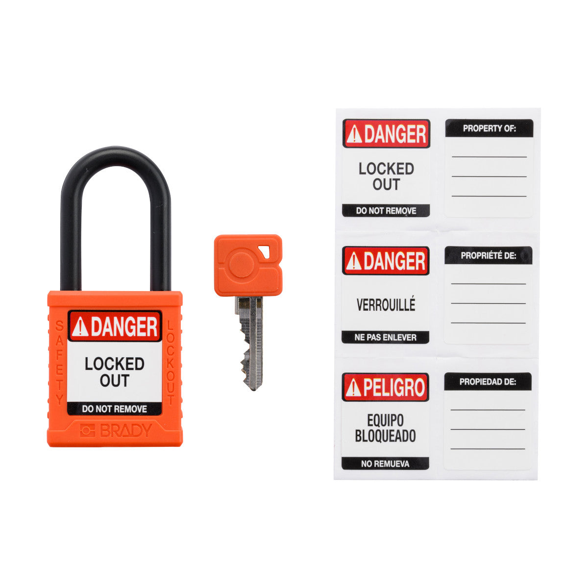 Plastic Padlock 1.5" Shackle KA OR 6PK