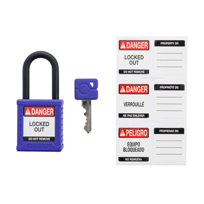 Nylon Padlock KD Plastic Shackle PRP Ea