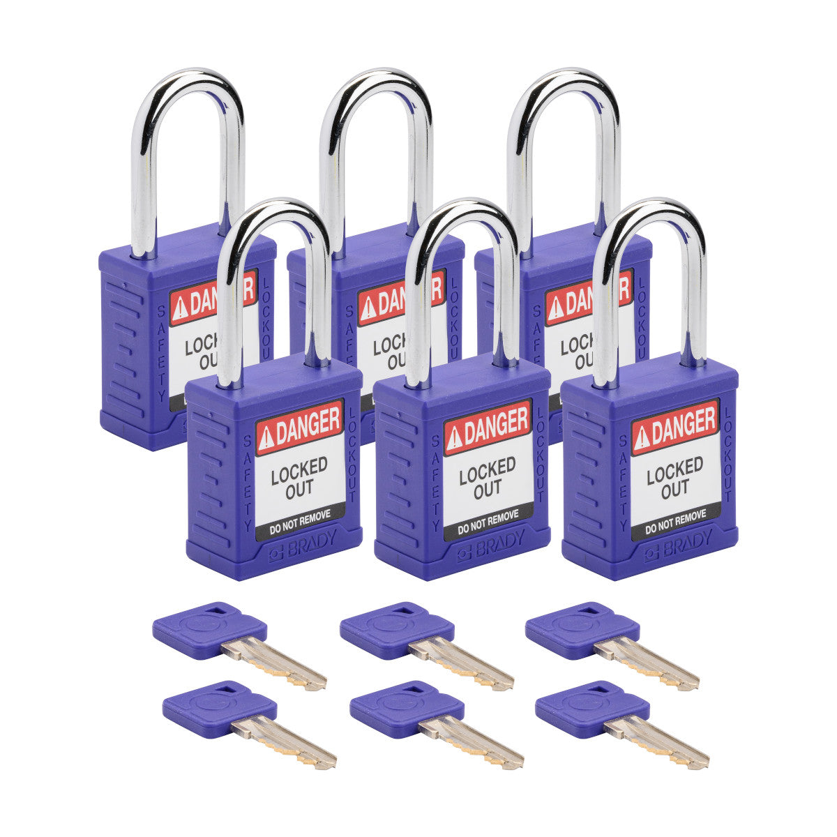 Nylon Padlocks Steel Shackle PUP KA6pk