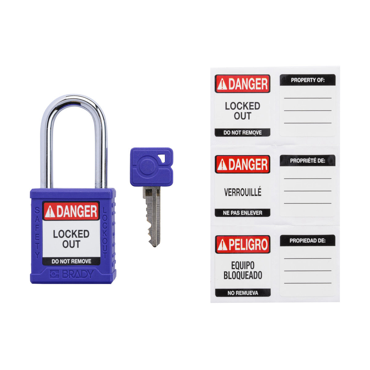 Nylon Padlock KD Steel Shackle PRP Ea