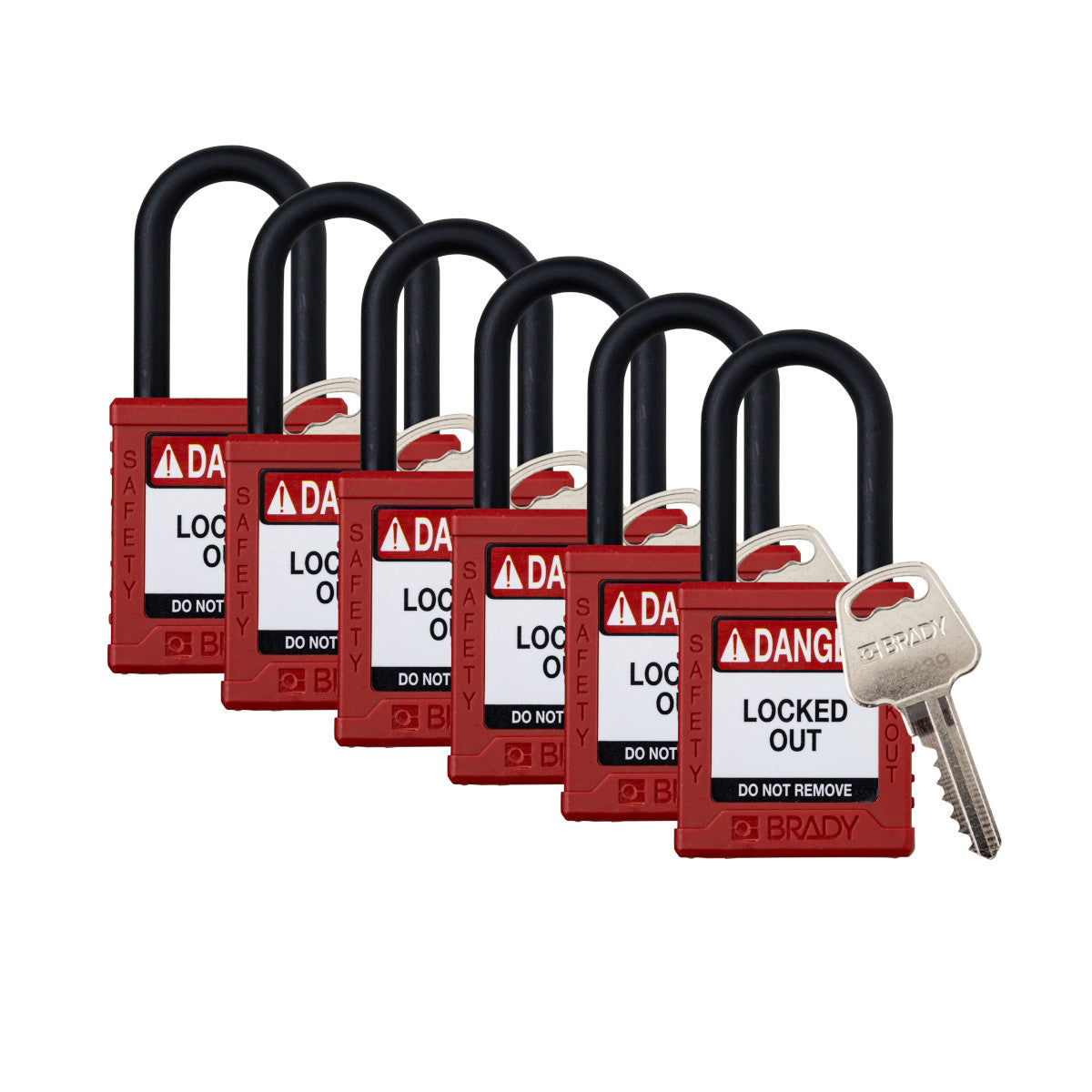 Plastic Padlock 1.5" Shackle KD RD 6PK