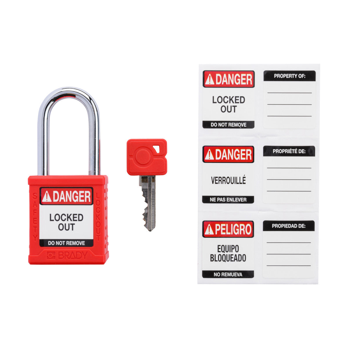 Plastic Padlock 1.5" Stl Shkl KA RD 6PK