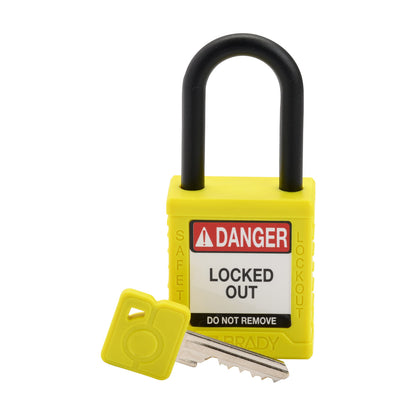 Plastic Padlock 1.5" Shackle KA YL 6PK