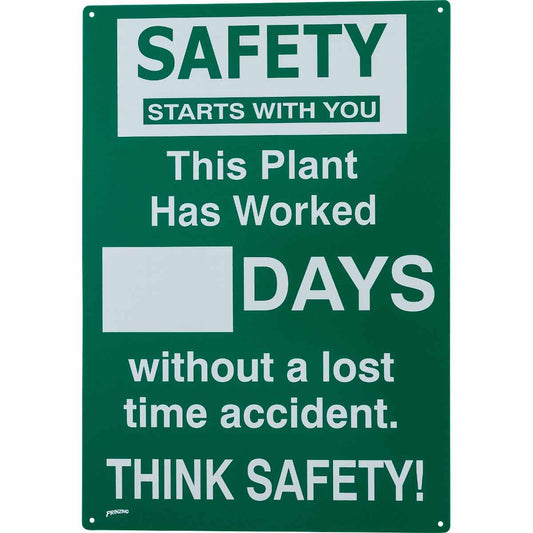 PRINZING SAFETY RECORD SIGN PLANT