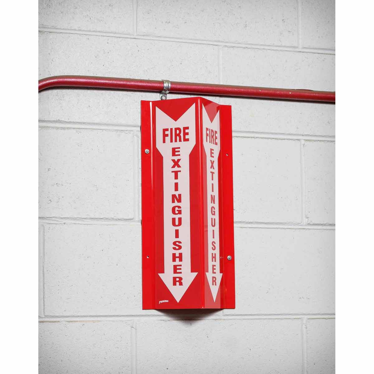 TALL V SIGN FIRE EXTINGUISHER