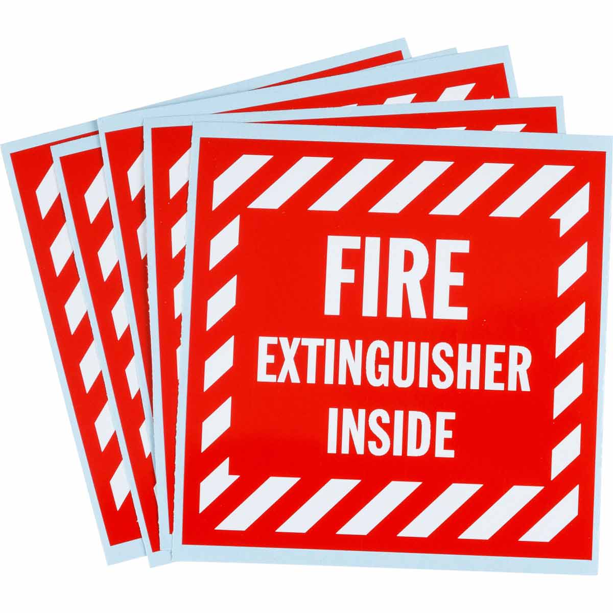 B946,4X4, WHT/RED,FIRE EXTINGUISHER,5/PK