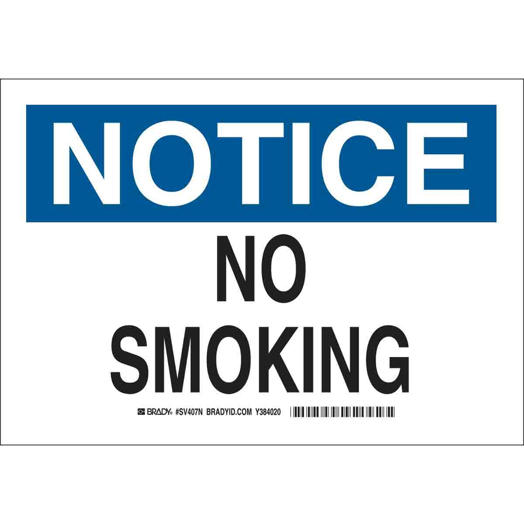 PRINZING NOTICE NO SMOKING