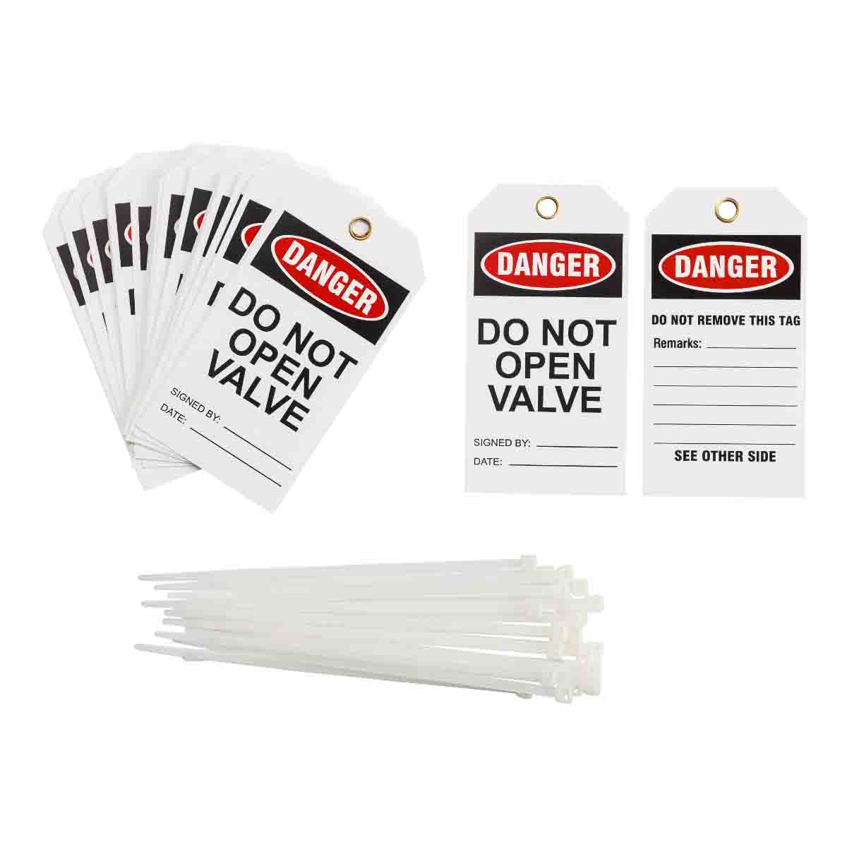 TAG DANGER DO NOT OPEN VALVE 25PK