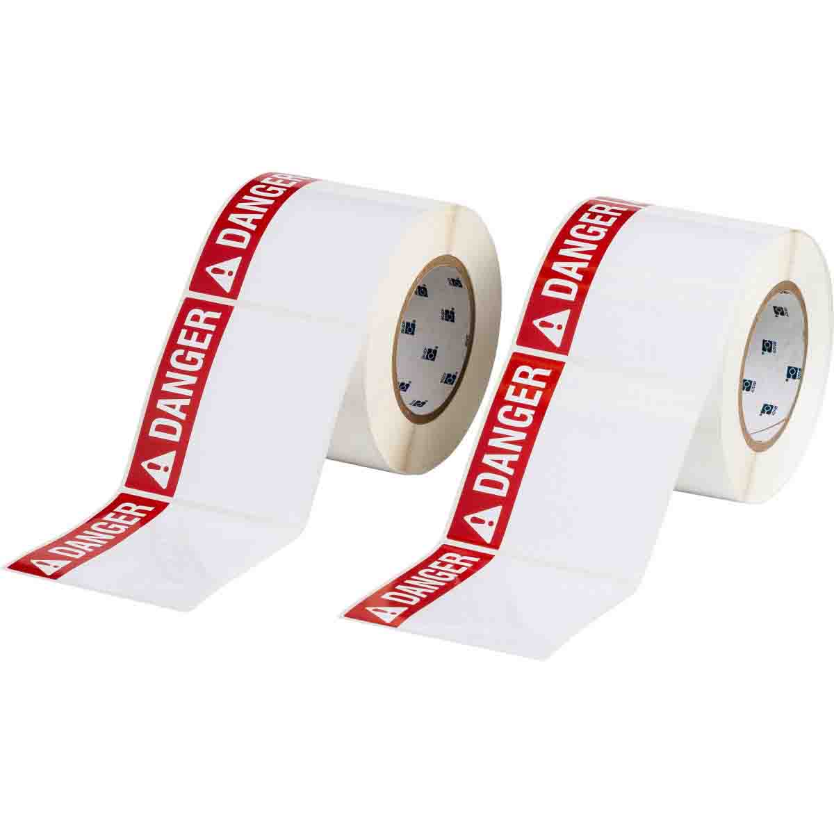 Label DANGER Polyester 4 in x 4in 2/PK