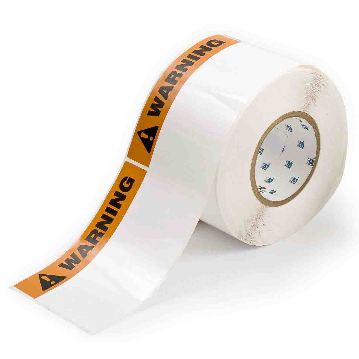 Label WARNING Polyester 4 in x 6in 2/PK