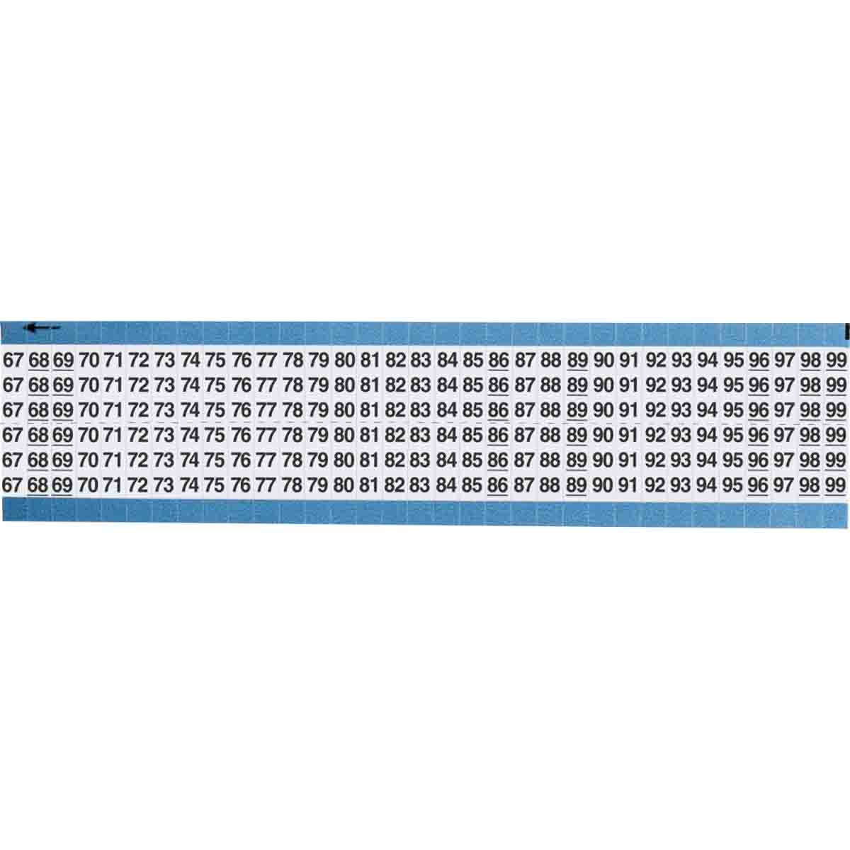 Wire Marker 0.75in H x 0.27in W, 67 to 99