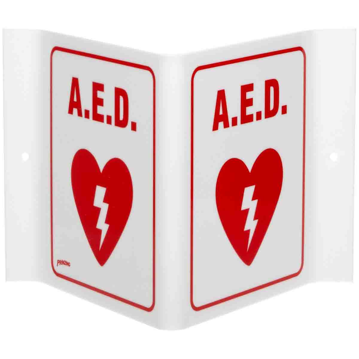 V SIGN A.E.D. W/ DESIGN