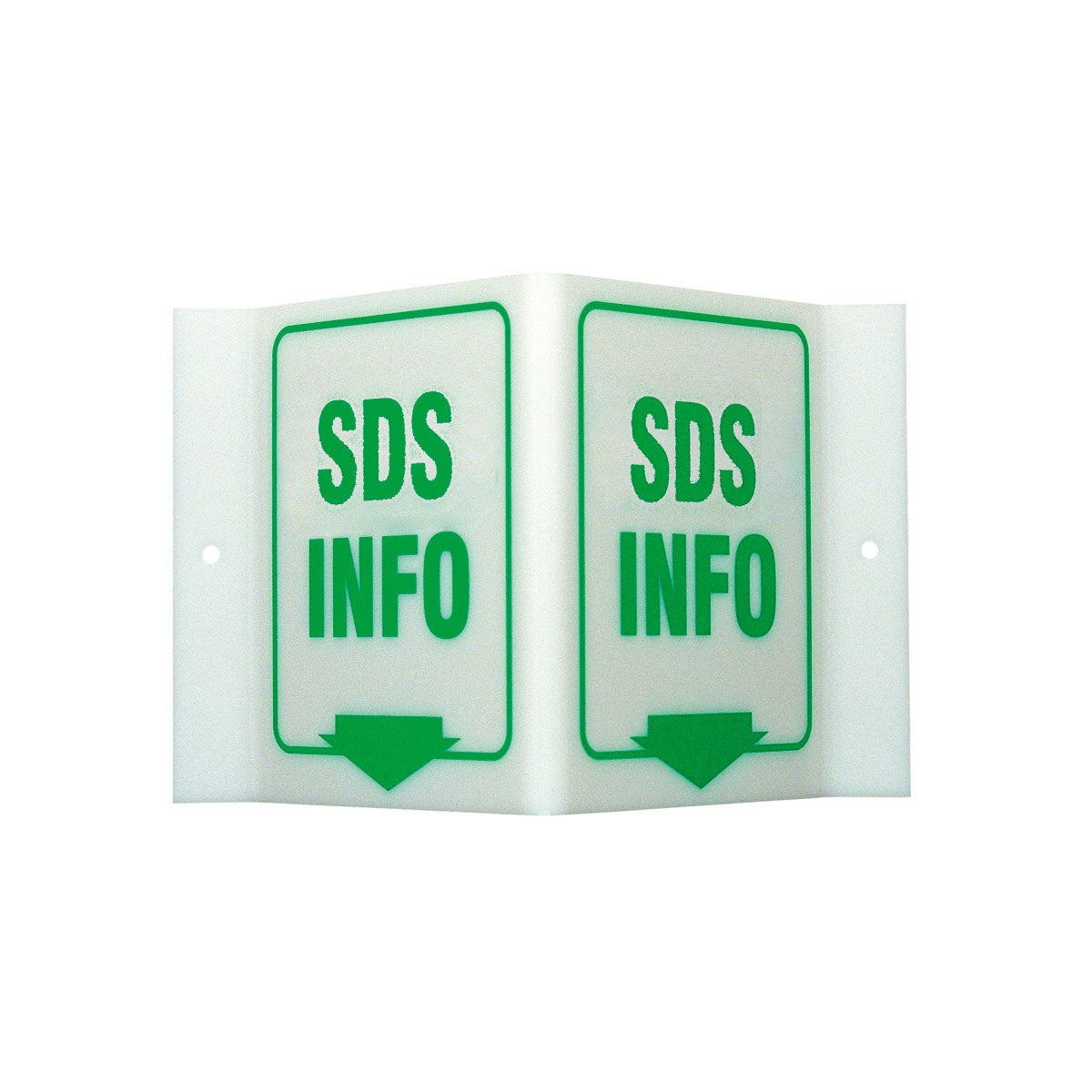 B450,12.5X18" HIGH VIS V-SIGN,MSDS INFO