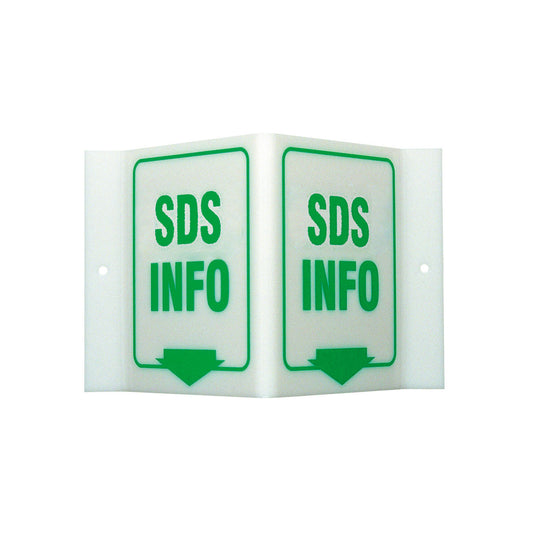 B450,12.5X18" HIGH VIS V-SIGN,MSDS INFO