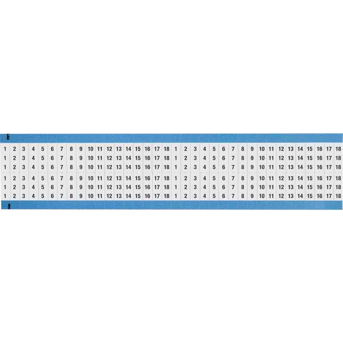 Wire Marker 0.75in H x 0.25in W, 1 to 18