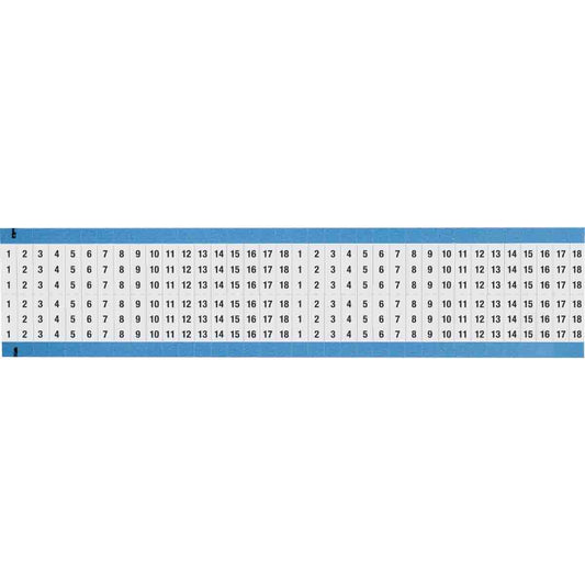 Wire Marker 0.75in H x 0.25in W, 1 to 18