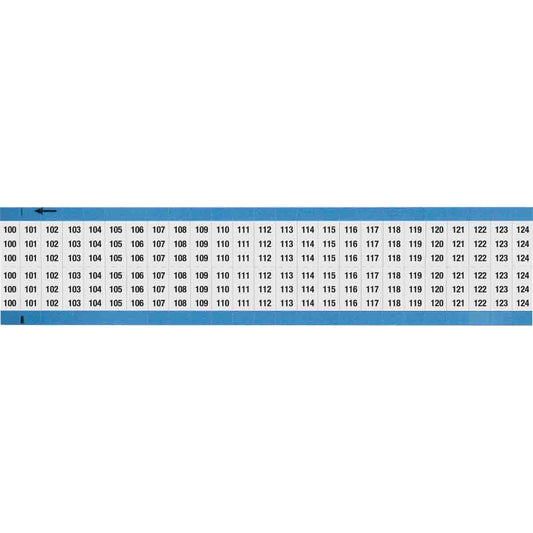 Wire Marker 0.75in H x 0.36in W, 100-124