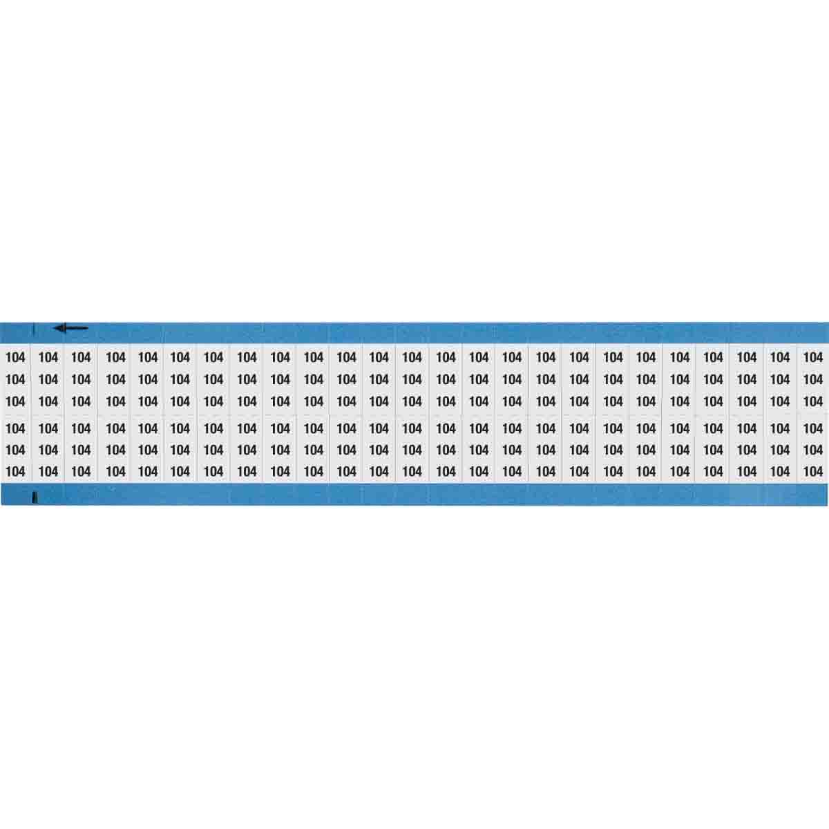 Wire Marker 0.75in H x 0.36in W, 104