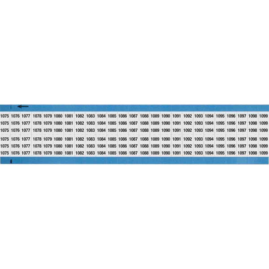 Wire Marker .75in H x 0.36in W 1075-1099