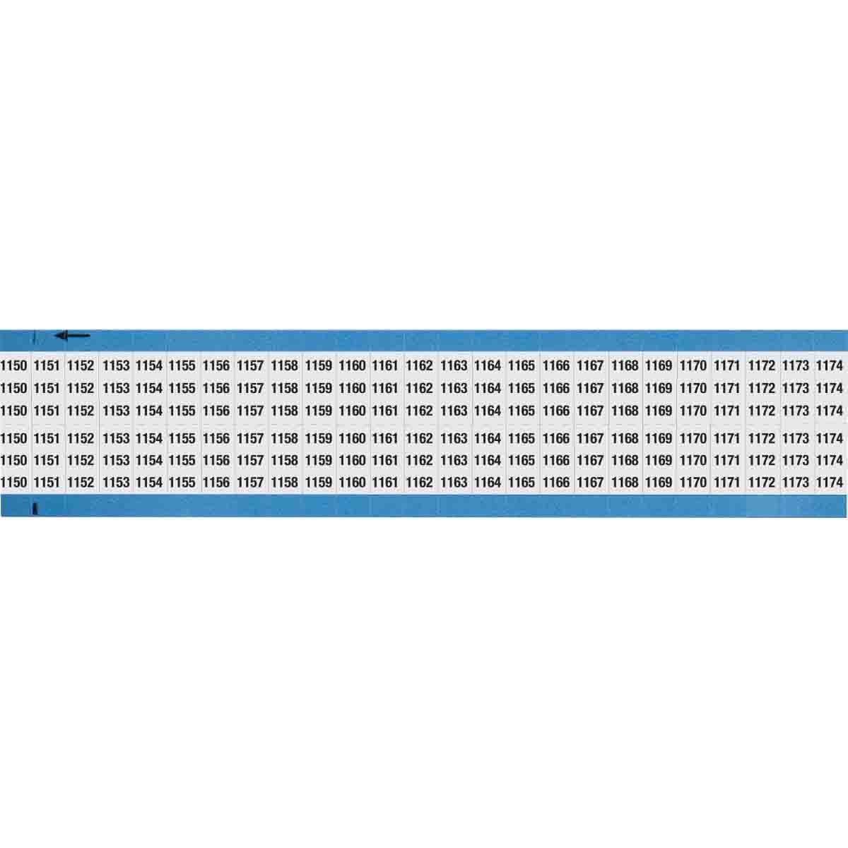 Wire Marker .75in H x 0.36in W 1150-1174