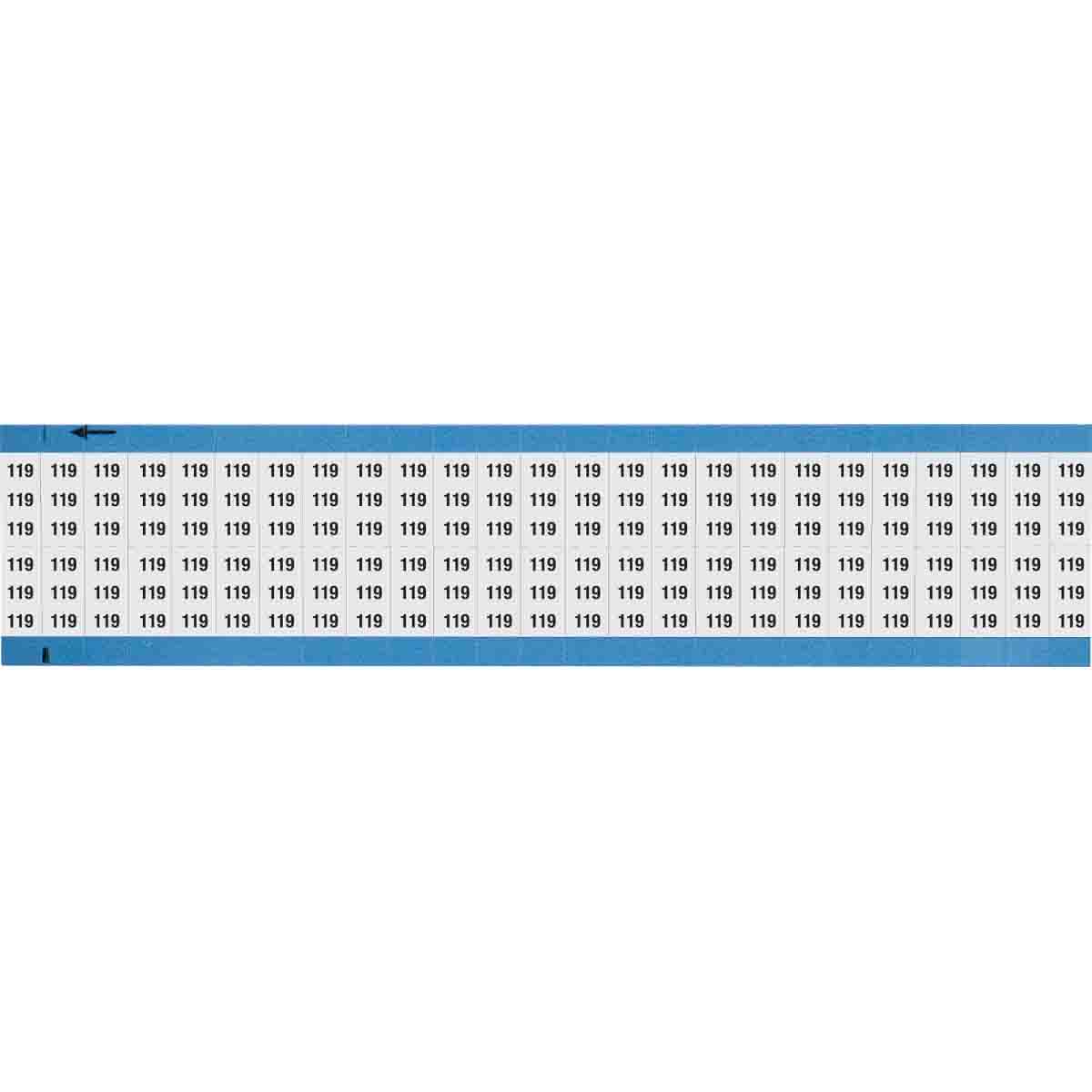 Wire Marker 0.75in H x 0.36in W, 119