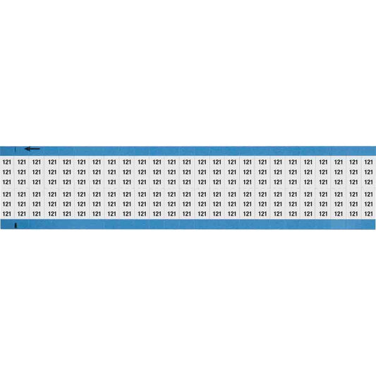 Wire Marker 0.75in H x 0.36in W, 121