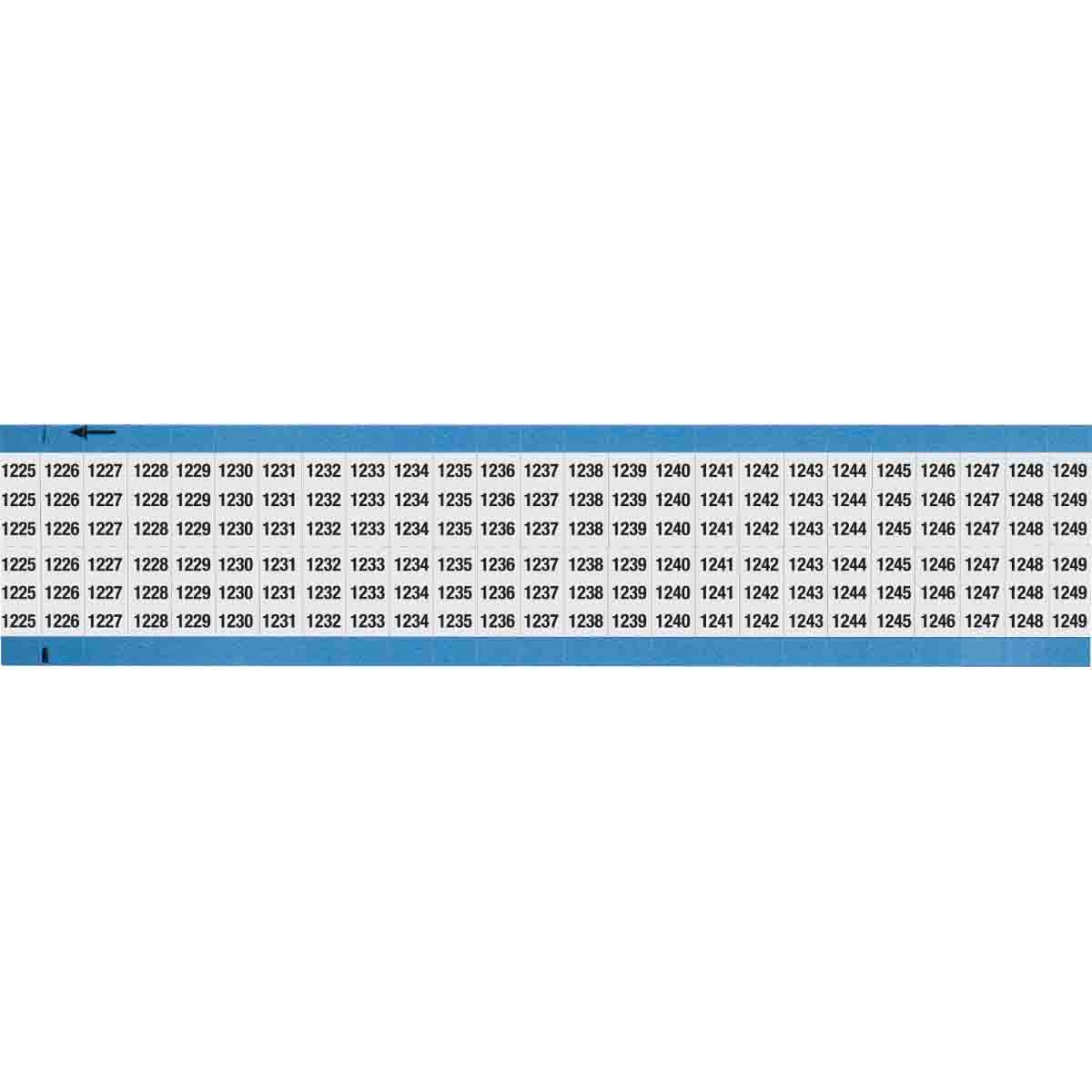 Wire Marker .75in H x 0.36in W 1225-1249