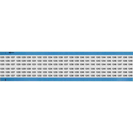 Wire Marker .75in H x 0.36in W 1225-1249