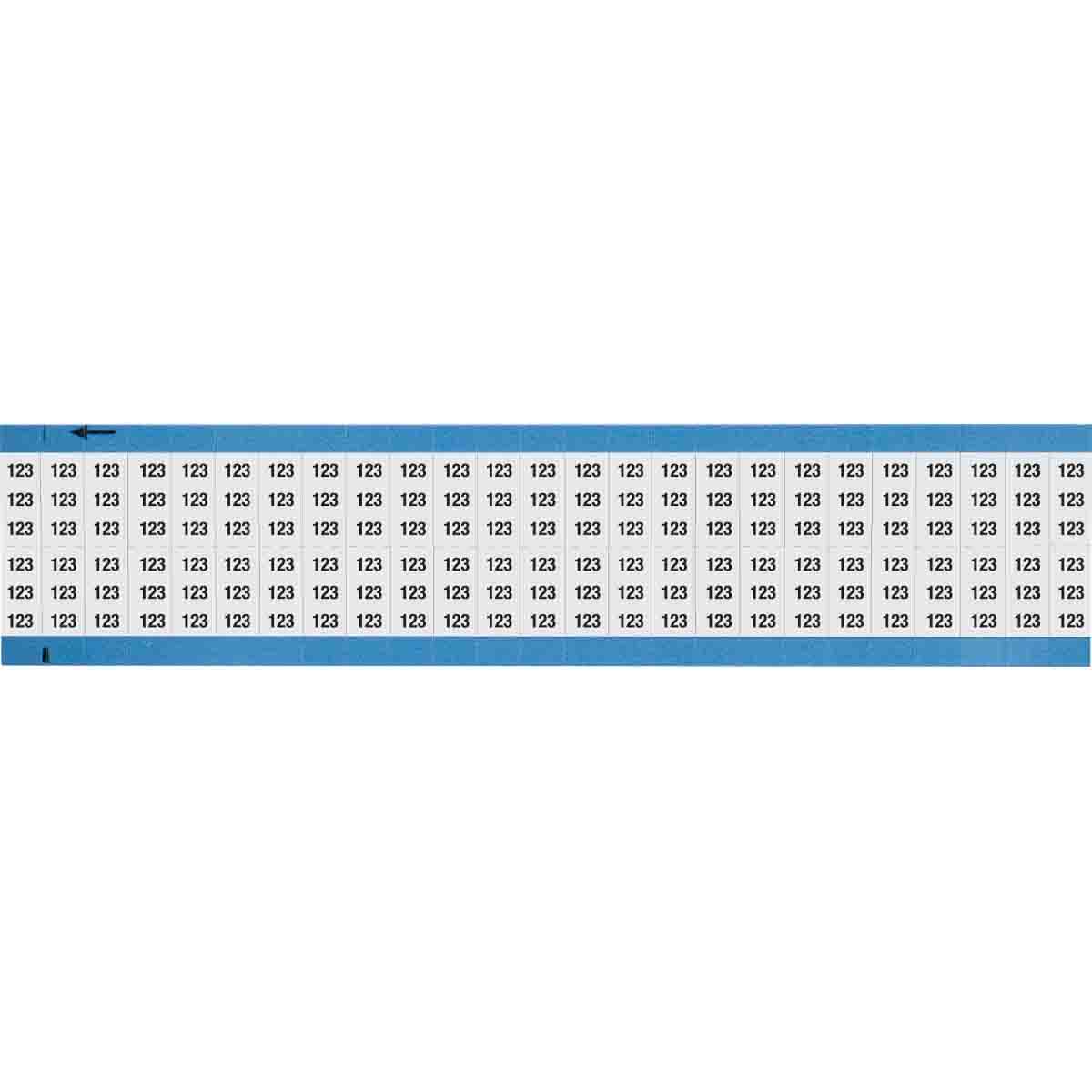 Wire Marker 0.75in H x 0.36in W, 123