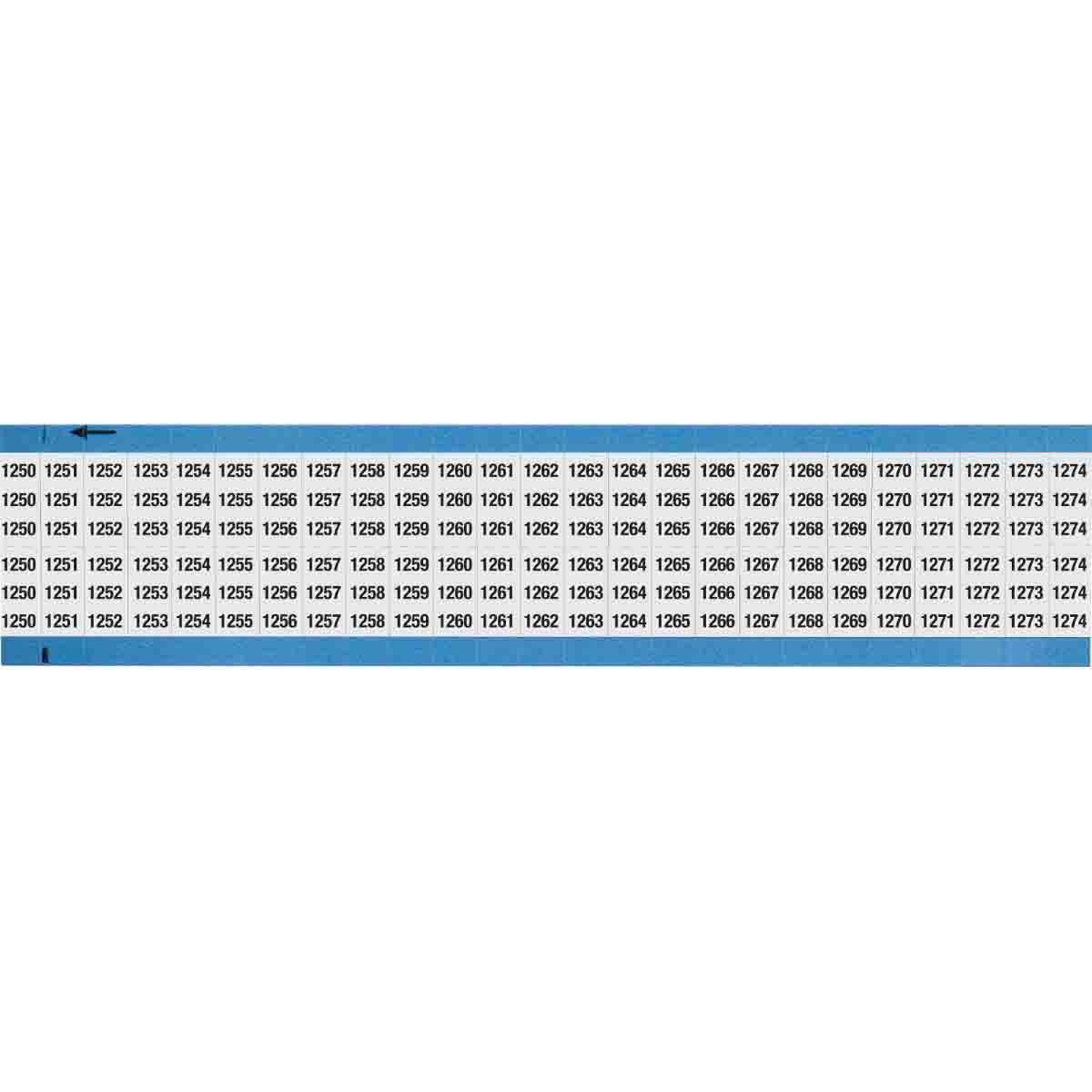 Wire Marker .75in H x 0.36in W 1250-1274