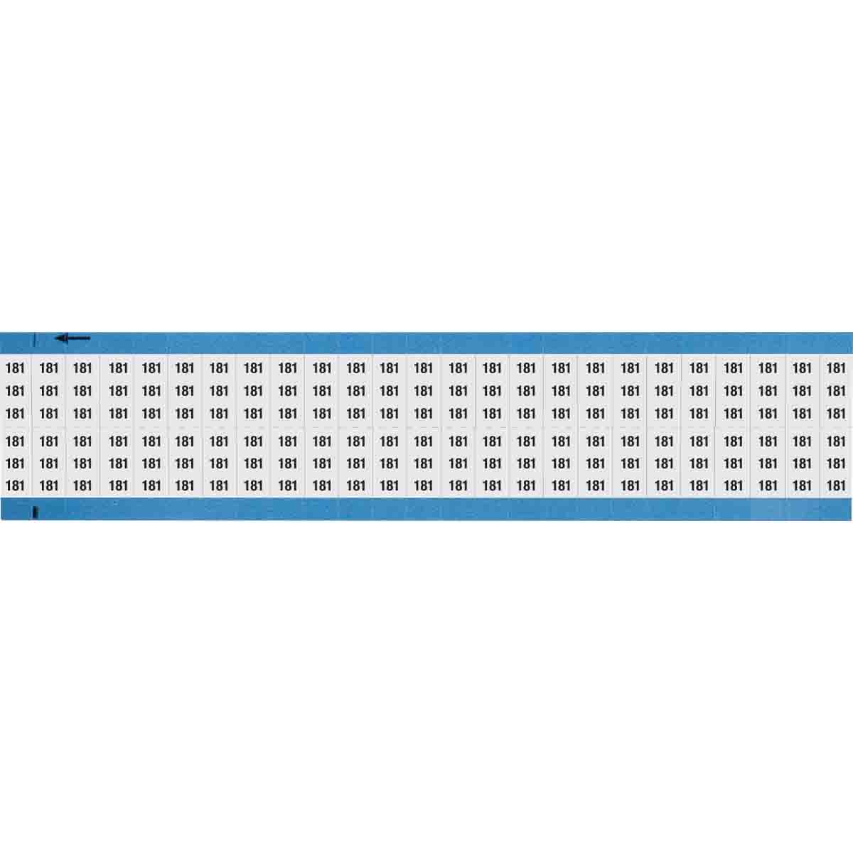 Wire Marker 0.75in H x 0.36in W, 181