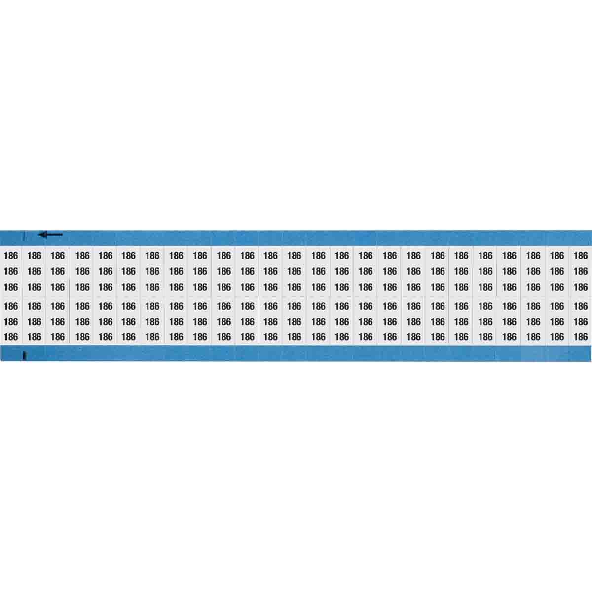 Wire Marker 0.75in H x 0.36in W, 186