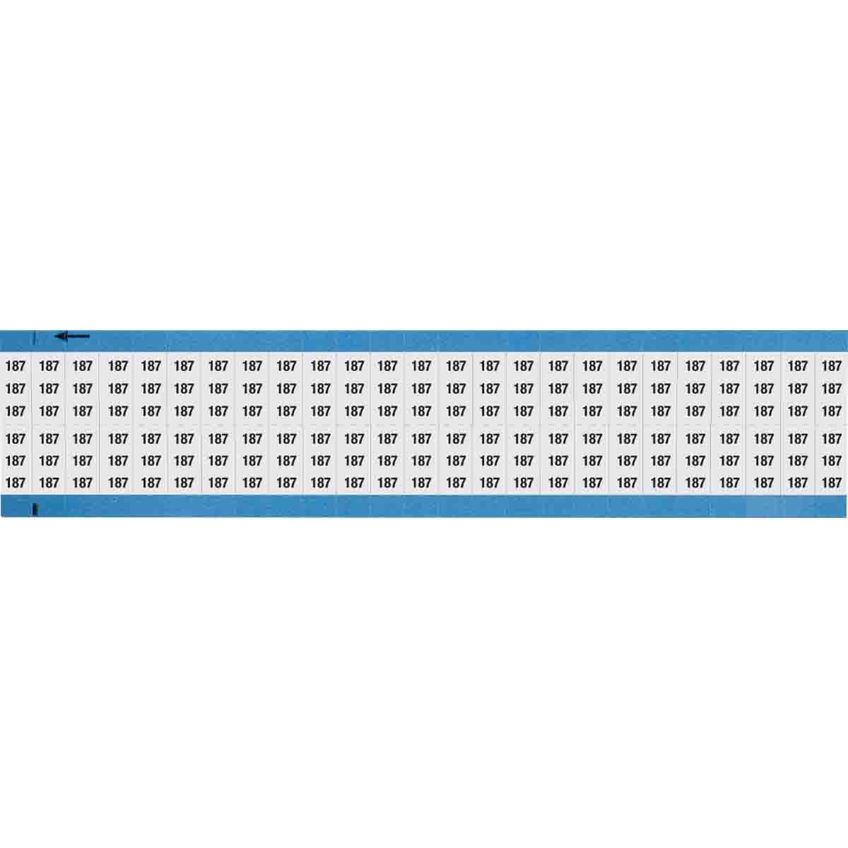 Wire Marker 0.75in H x 0.36in W, 187