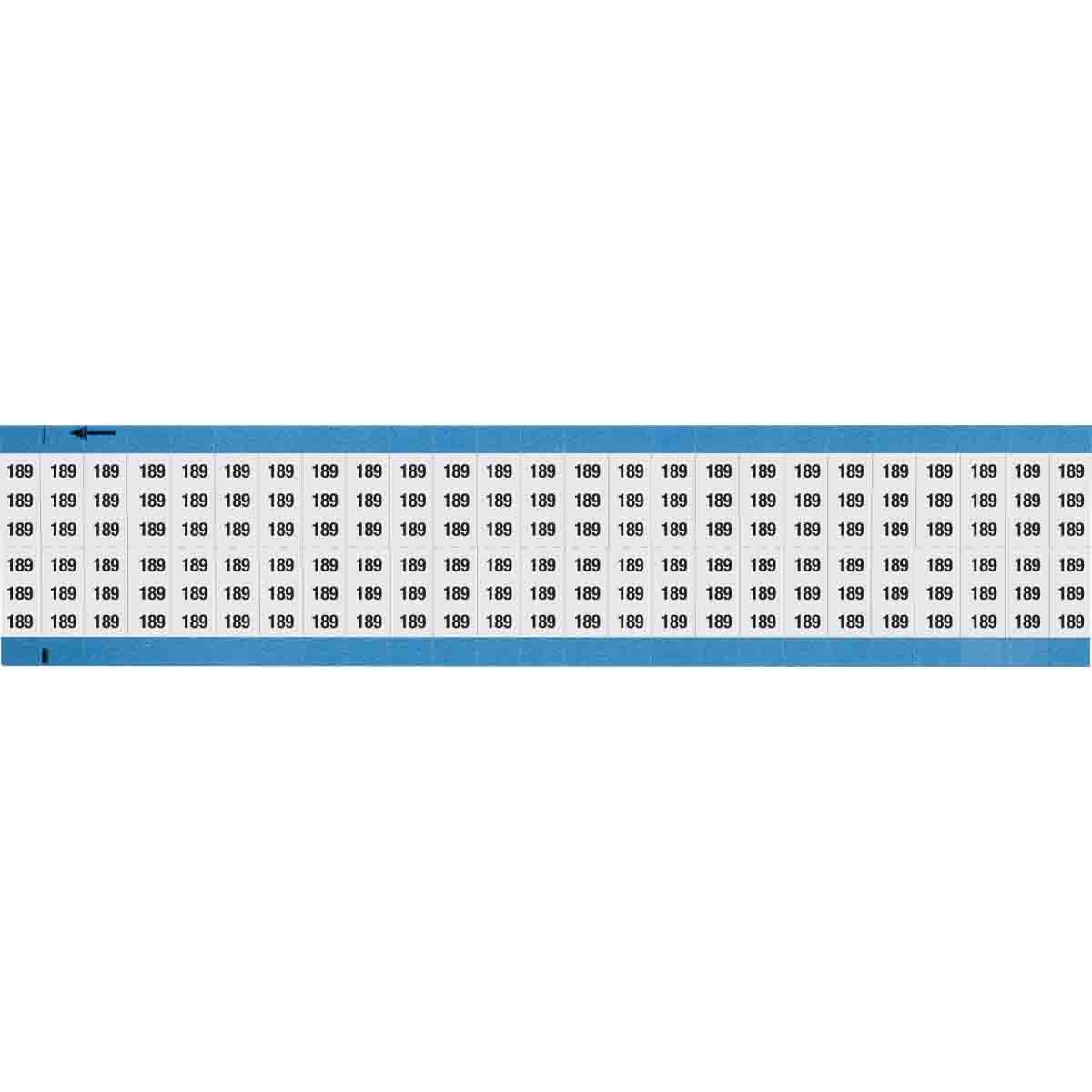 Wire Marker 0.75in H x 0.36in W, 189