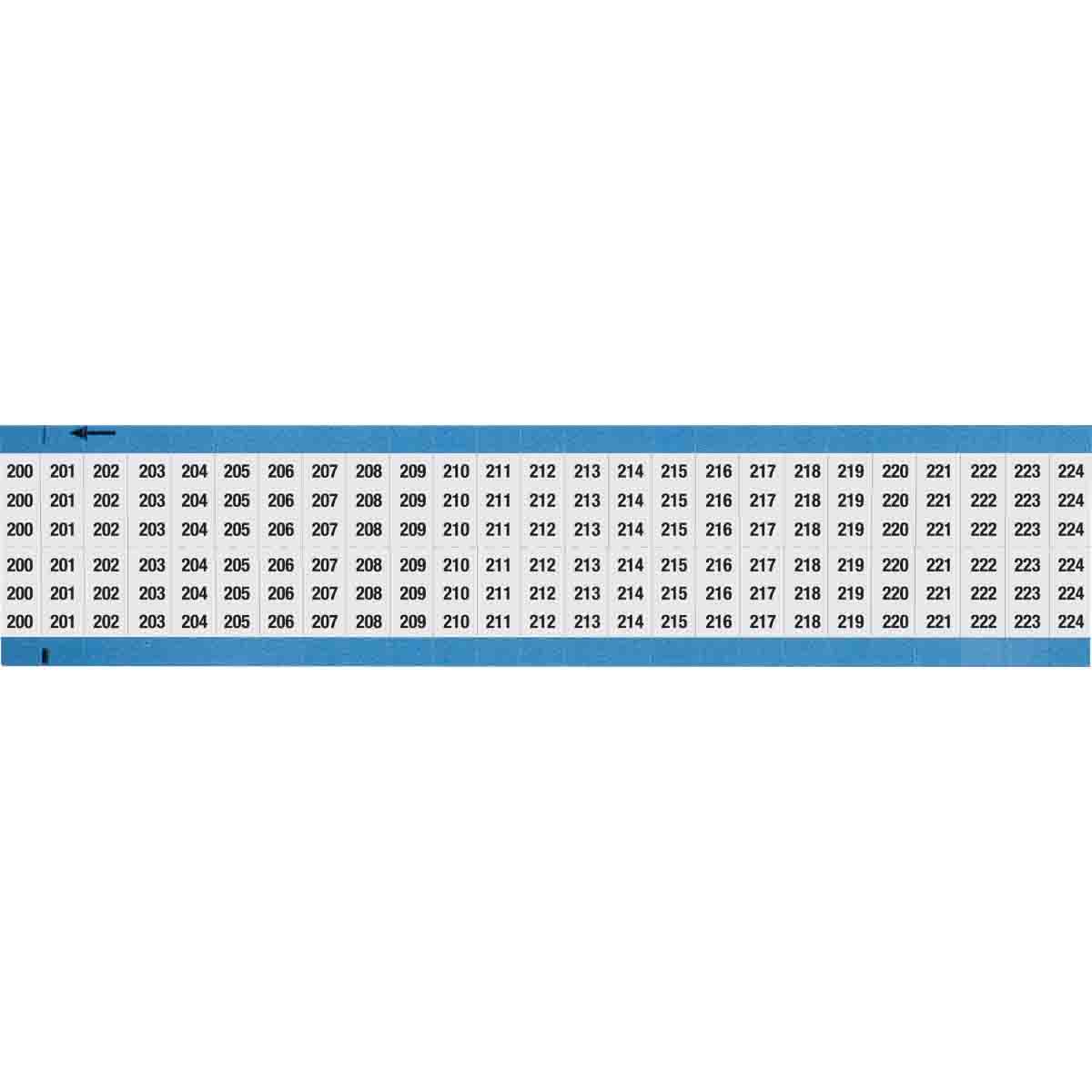 Wire Marker 0.75in H x 0.36in W, 200-224