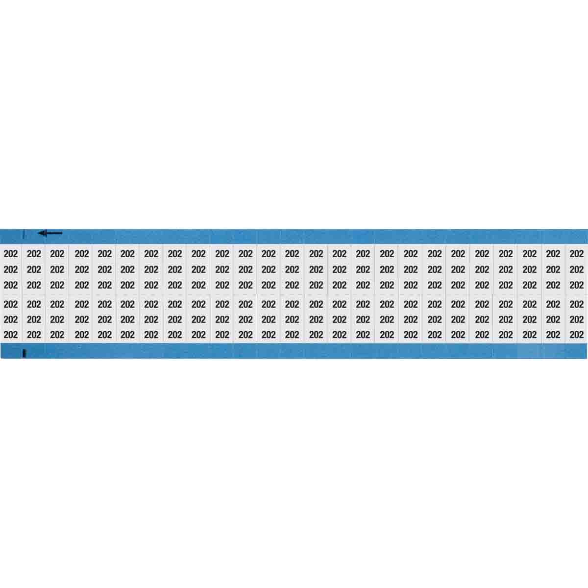 Wire Marker 0.75in H x 0.36in W, 202